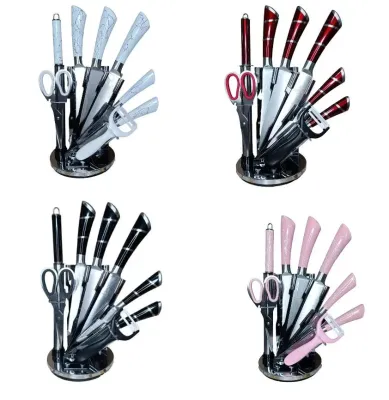 Набір столових ножів+ножиці+чистка 9 предметів