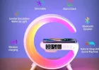 Настільна смарт-лампа з бездротовою зарядкою та динаміком Smart Light Sound Machine G63