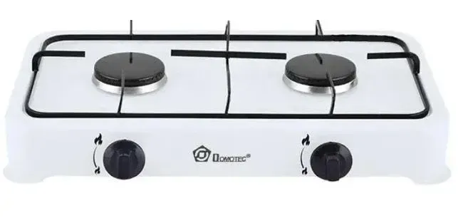 Настільна газова плита Domotec MS-6602/4063 на 2 конфорки Біла