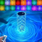 Настільна лампа Роза з пультом RGB Crystal Rose. Проекційний світильник-торшер нічник rose diamond table lamp кристал
