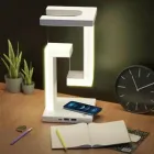 Настільна лампа SHS 2238 світлодіодна з 2*USB та бездротовою зарядкою 10W