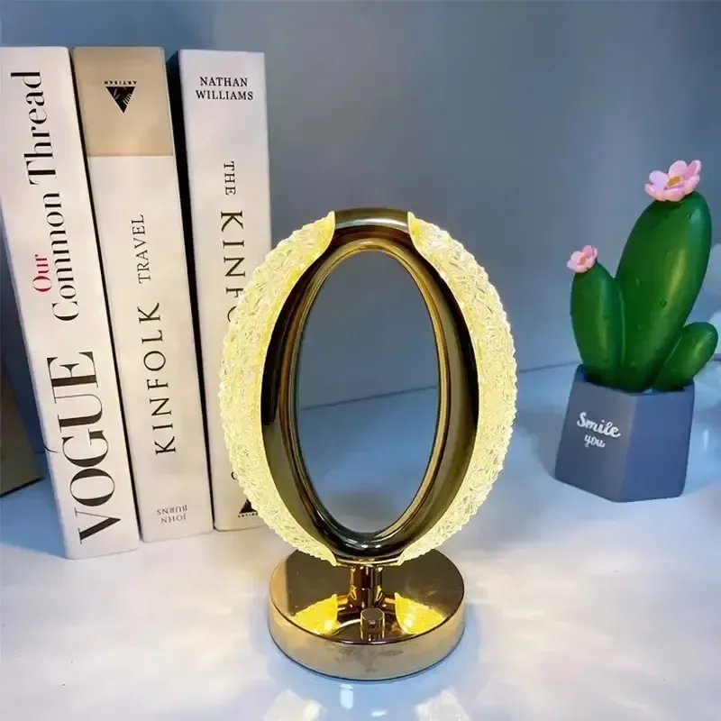 Настільна RGB лампа Crystal Diamond від USB / Акумуляторний світильник-нічник з сенсорним перемикачем