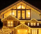 Новорічна святкова гірлянда бахрома 120 Led прозорий провід 3х0.5 м