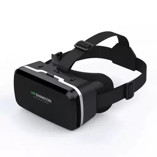 Окуляри 3D віртуальної реальності ТРМ VR SHINECON c пультом та підтримкою екранів від 4 до 6 дюймів Чорний