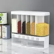 Органайзер на 6 секцій для сипучих продуктів Assorted Grain Rice Bucket диспенсер для круп, дозатор для цукру