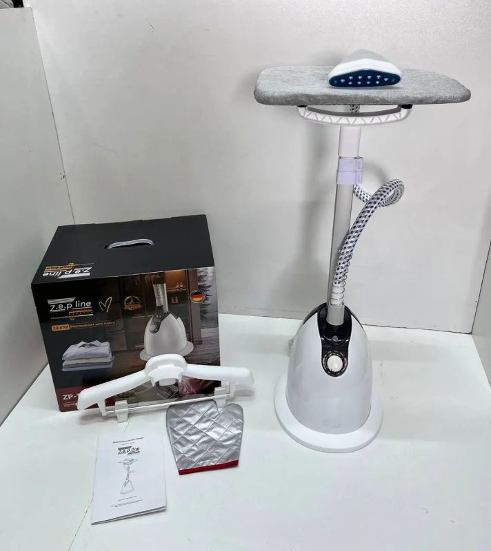 Білий Відпарювач вертикальний для одягу зі стійкою Zepline ZP-130 3000W