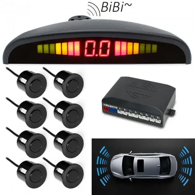 Парктроніки для авто Car Radar parking на 8 датчиків Паркувальна система для будь-якого авто Радар для паркування