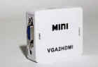 Перехідник VGA на HDMI конвертер для ПК, ноутбука, відео реєстратора адаптер перетворювач з аудіо та зовнішнім живленням HDMI - VGA VGA2HDMI(4272)