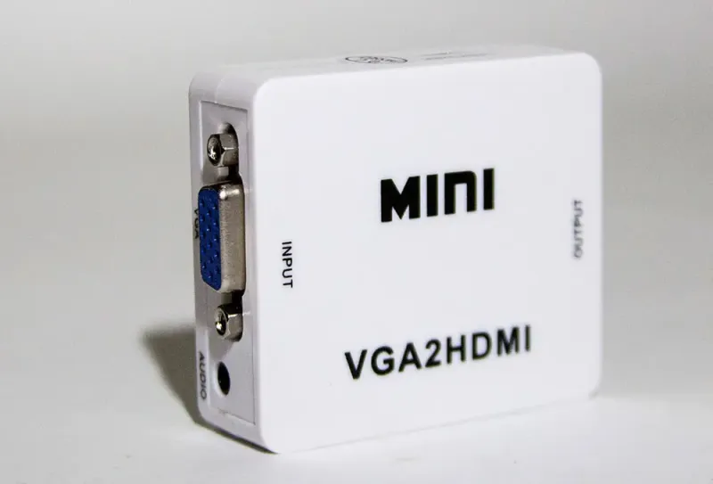 Перехідник VGA на HDMI конвертер для ПК, ноутбука, відео реєстратора адаптер перетворювач з аудіо та зовнішнім живленням HDMI - VGA VGA2HDMI(4272)
