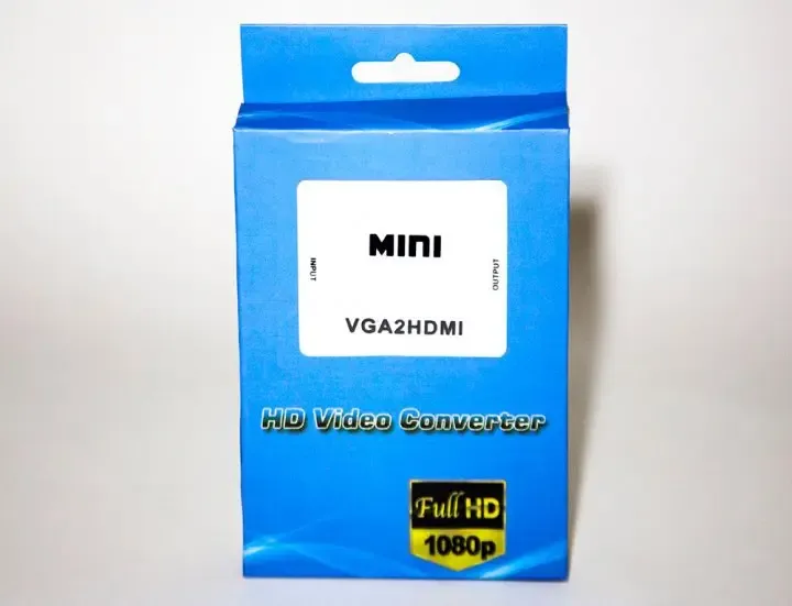 Перехідник VGA на HDMI конвертер для ПК, ноутбука, відео реєстратора адаптер перетворювач з аудіо та зовнішнім живленням HDMI - VGA VGA2HDMI(4272)
