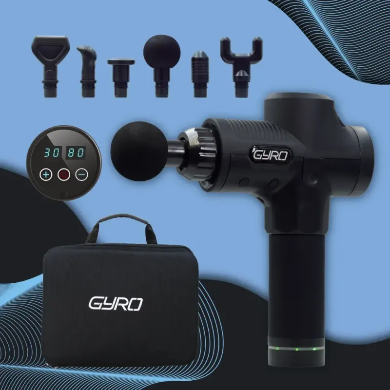 Перкусійний масажер для тіла та м'язів, ручний пістолет GYRO Muscle M7 Gun Massager