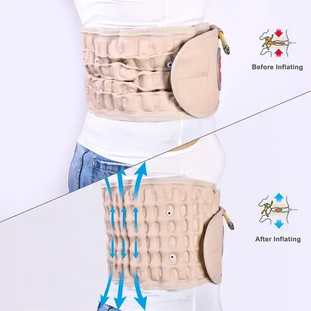 Пневматичний пояс-корсет для спини Spinal Air Traction Waist Belt Brace, поперековий
