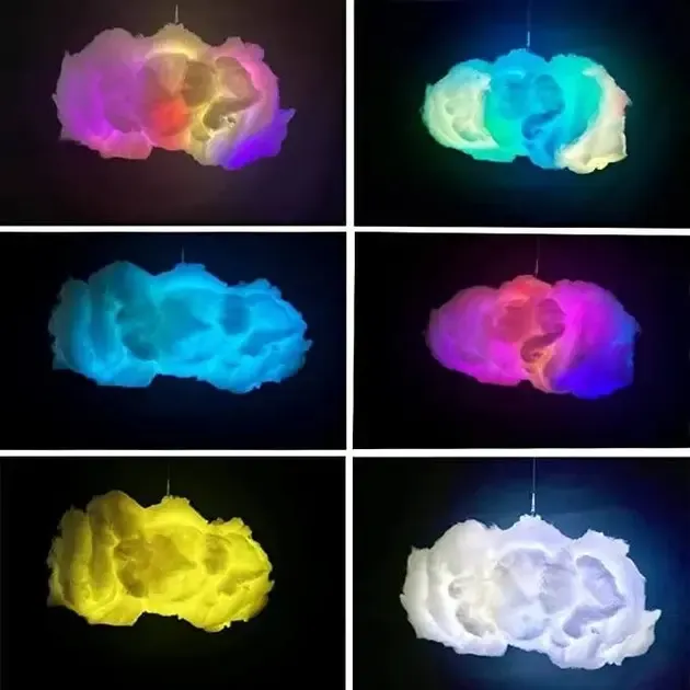 Підвісний 3D LED світильник у вигляді хмари з пультом