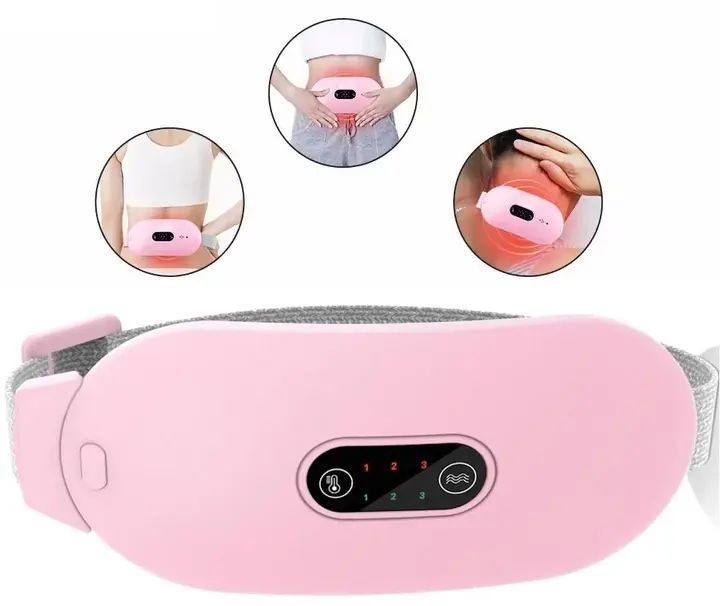 Портативна грілка-масажер при спазмах менструації та менструальних болях з 3 рівнями тепла та 4 масажних режими для зняття болю