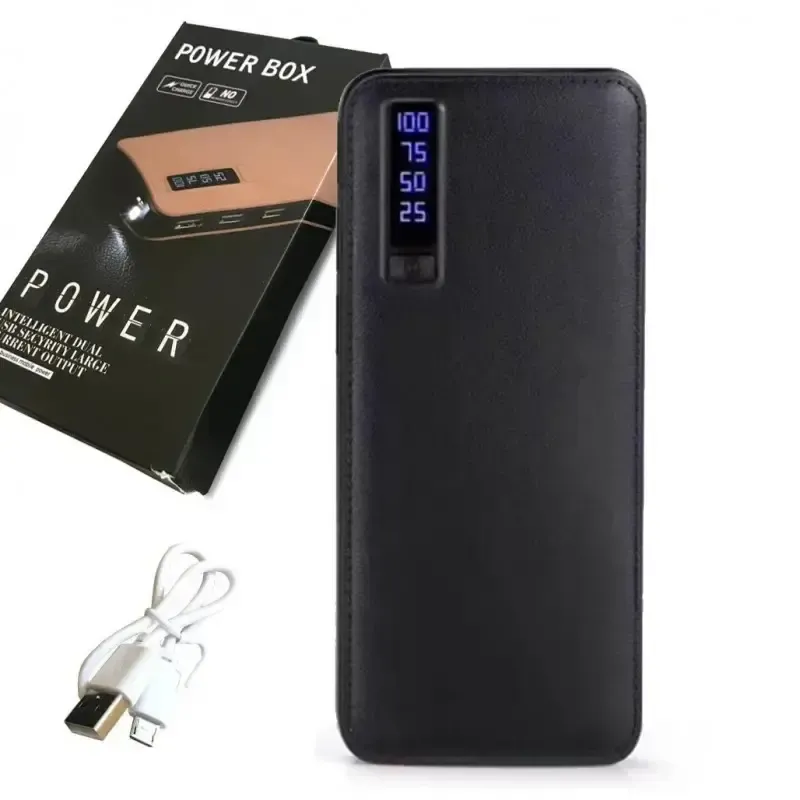 Портативне зарядне 20000 mahc екраном 3 USB + ліхтарик, павер банк, Power Bank