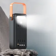 Портативна батарея зовнішня повербанк Power Bank 50000 mAh із сонячною панеллю та ліхтариком YM-635CX