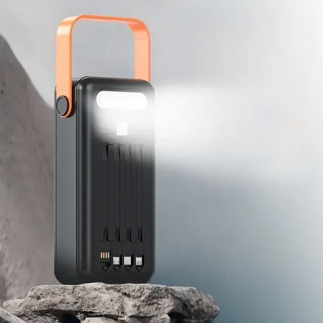 Портативна батарея зовнішня повербанк Power Bank 50000 mAh із сонячною панеллю та ліхтариком YM-635CX