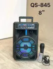 Портативна колонка Kimiso QS-845 з мікрофоном та світломузикою (USB/BT/FM)
