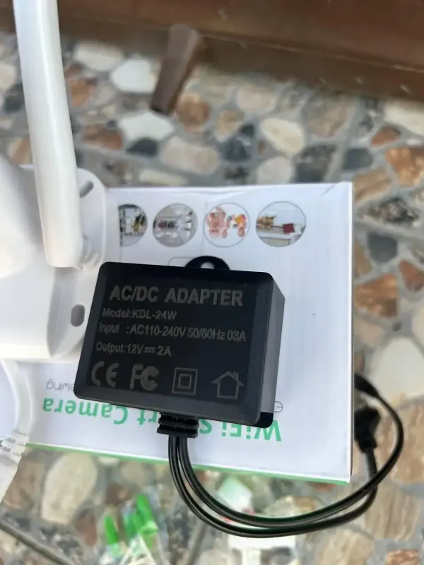 Вулична камера UKC Відеоспостереження WIFI IP бездротова зовнішня поворотна V380 Pro з блоком живлення