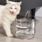 Питний фонтан напувалка для котів та собак NPET WF050TP 1.5L з фільтром прозорий