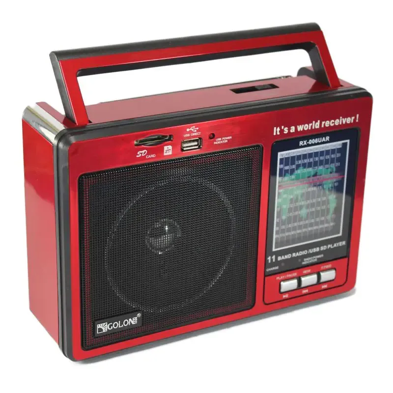 Радіоприймач портативний акумуляторний Golon RX-006 UAR FM радіо з USB виходом
