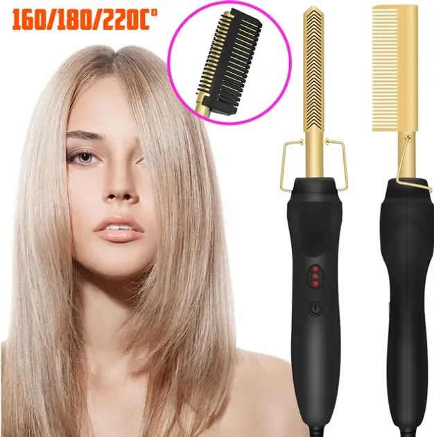 Гребінець Grand XL-210 для випрямлення волосся 2 в 1, електрична щітка