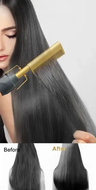 Гребінець Grand XL-210 для випрямлення волосся 2 в 1, електрична щітка