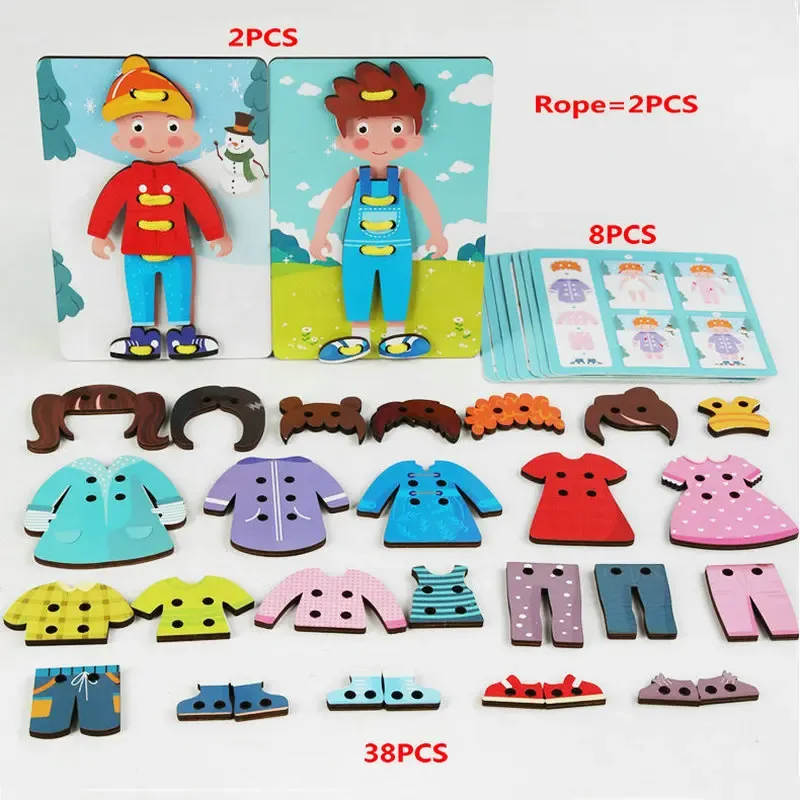 Розвиваючий дерев'яний конструктор створення персонажів