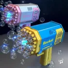 Rocket акумуляторний Пістолет мильних бульбашок синій