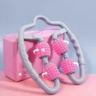 Роликовий масажер антицелюлітний універсальний для тіла LOSSO U-5 рожевий