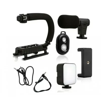 Ручка стабілізатор AY-49U для відеокамер фотоапаратів Uподібний кронштейн для телефону з спалахом мікрофоном