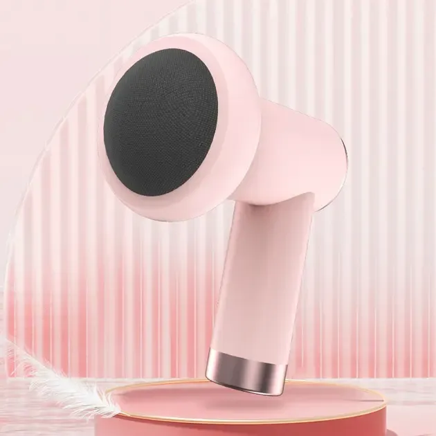 Ручний м'язовий акумуляторний масажер Fascial Gun Vibro Head розслаблюючий масажний антицелюлітний пістолет, 5 насадок