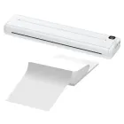 Портативний термопринтер на папері формату A4 Bluetooth-сумісний Portable Thermal Printer Білий
