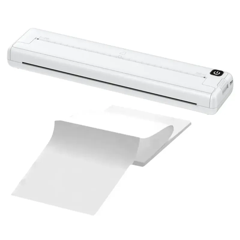Портативний термопринтер на папері формату A4 Bluetooth-сумісний Portable Thermal Printer Білий