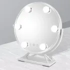 Кругле дзеркало для макіяжу з LED підсвічуванням Led Mirror JX-526, 5 LED, Білий