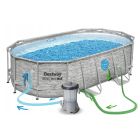Сімейний овальний каркасний басейн Bestway 56716 549х274х122 см з фільтром та сходами на 13420 л