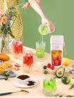 Блендер на акумуляторі для коктейлів та фрешів міні JUICER KS-FSV8 W14 M