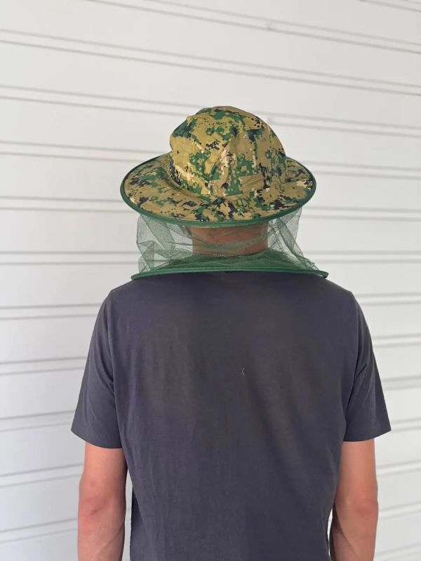 Капелюх антимоскітний камуфляж для полювання риболовлі садівництва / Панама з сіткою для захисту від мошок комарів