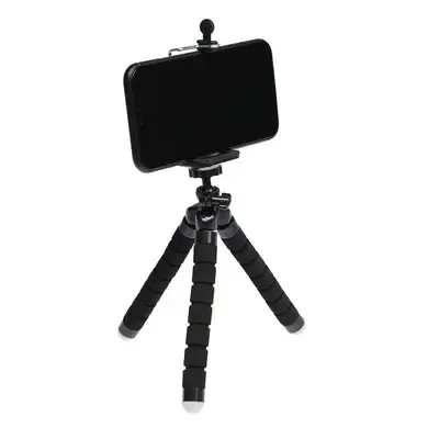 Штатив-тренога NULIER настільний, для телефону, гнучкі ніжки, висота 17 см, чорний