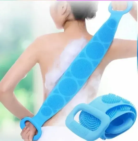 Силіконова щітка, що очищає мочалка - Silicone bath towel масажна для душу і ванни