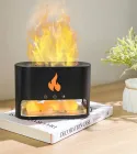 Соляна лампа з ультразвуковим зволожувачем повітря 3-в-1 Doctor-101 Flame. Сольовий світильник нічник з димом, 4 кольори підсвічування