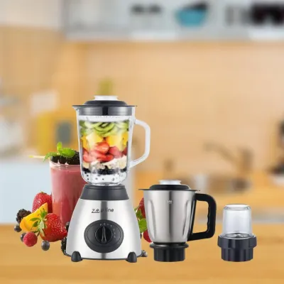 Стаціонарний блендер Zepline 2000W (скляна чаша 1.5л., чаша подрібнювальна для м'яса 1,2л.) ZP-081D1