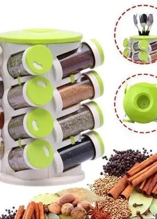 Стійка для зберігання спецій spice rack sixteen in one, набір для спецій 16 в 1