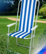 Стілець STD-03 смугастий, складаний, метал+тканина  В760*Ш500*Д510мм