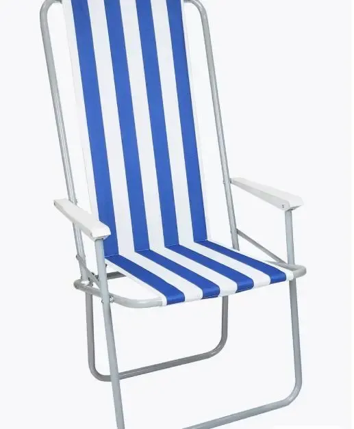 Стілець STD-03 смугастий, складаний, метал+тканина  В760*Ш500*Д510мм