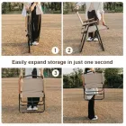 Стілець STD-05 складаний, метал+тканина В760*Ш500*Д510мм бежевий