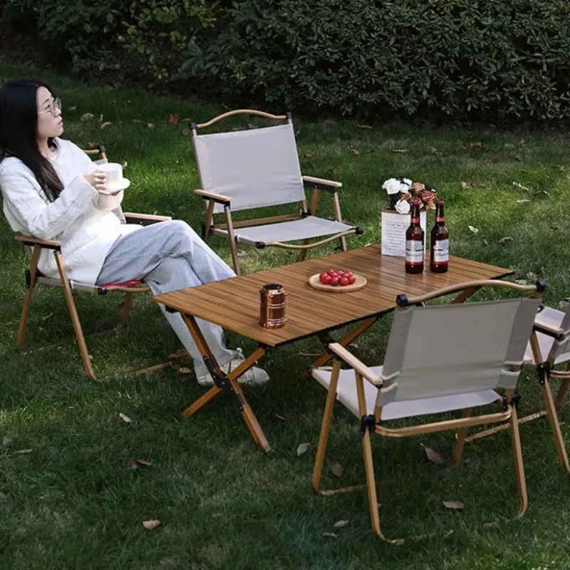 Стілець STD-05 складаний, метал+тканина В760*Ш500*Д510мм бежевий