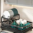 Сушарка для посуду BauTech дворівнева з тримачем для тарілок