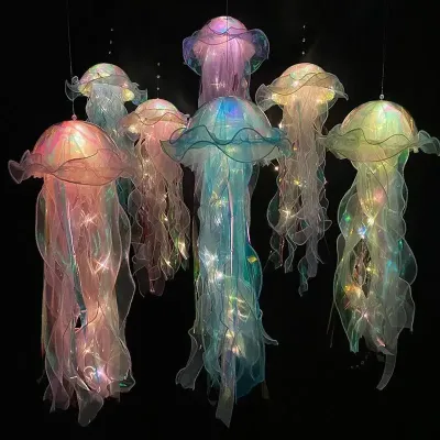 Декор, що світиться Медуза на батарейках Jellyfish lamp AND HA-113