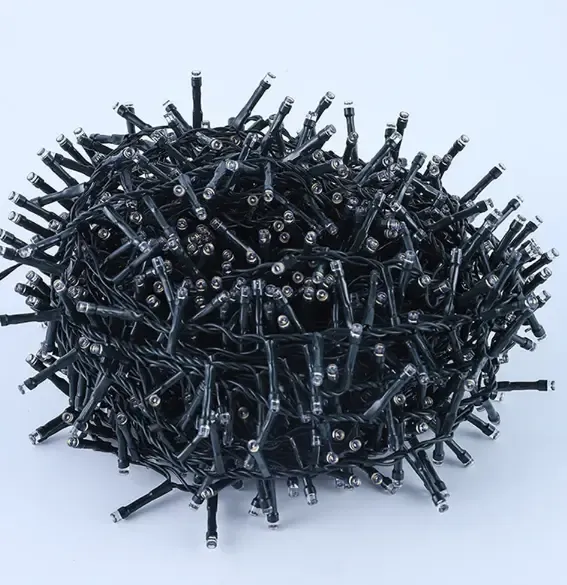 Світлодіодна Гірлянда нитка 101 led Біла (чорний дріт)